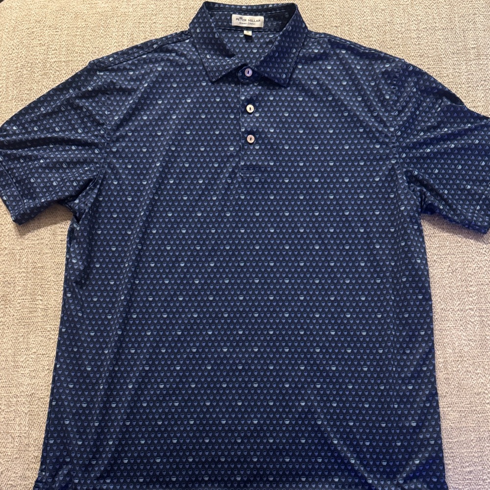 Peter Millar Men's Navy Golf Shirt